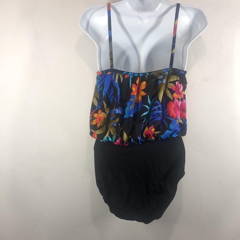 Vintage Robby Len tropical one piece swimsuit size 10 - Picture 6 of 12